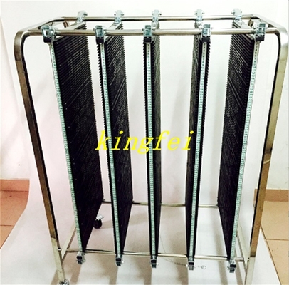 Pengolahan Papan PCB Kendaraan SMT Papan Pengiriman Keranjang Penanganan Trolley