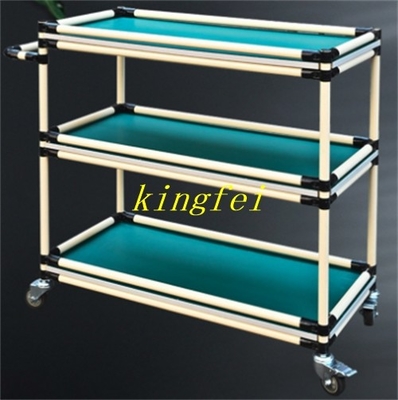 Anti-statis Vertikal Turnover Kendaraan Papan PCB Anti-statis Hanging Basket Mobil SMT Circuit Board Turnover Mobil