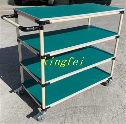 Anti-statis Vertikal Turnover Kendaraan Papan PCB Anti-statis Hanging Basket Mobil SMT Circuit Board Turnover Mobil